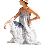 Jenni Kayne  Tiered Maxi‎ Dress Size L Yacht Wife Summer Picnics Quiet Luxury Photo 0