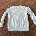 Disneyland  Parks Sz Large Mickey Mouse Sweatshirt Aqua Silver Crewneck Photo 6