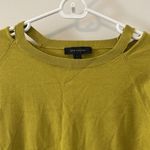 Ann Taylor  mustard crew neck with with cut outs in size Large Photo 1