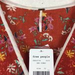 Free People NWT Covent Garden Orange Rust Floral Ruffle Midi Dress Size 12 Photo 5