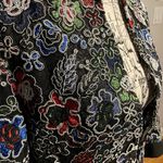 ZARA Vintage Rare 3D Floral Textured Embroidered Lace Open Multicolor Funky Indie Formal Cardigan Evening Crop Duster Tunic Photo 6