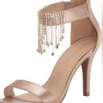 Adrienne Vittadini Adrienne Vitadini rose gold rhinestone fringe high heels Photo 0