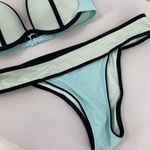 Victoria's Secret  The Fabulous Mint Green Colorblack Bikini 34B & Medium Photo 1
