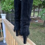 Franco Sarto EMA Women Black Suede/Leather Mid Calf Boots Sz 9.5 Photo 4