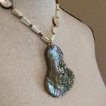 Women’s Shell Pendant / Bead Handmade Costume Necklace Beaded Cream / Neutral Photo 7