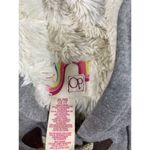 OP  XL Hooded Sweatshirt Jacket Faux Fur Gray Full Zip Hooks Womens Long Sleeve Photo 6