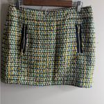 J.Crew Vintage Tweed Skirt with Green and Yellow Accents wool blend 6 Photo 5