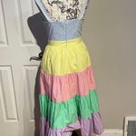 English Factory Colorblock Pastel Rainbow π Tires Summer Dress A-line Fit Flare Coquette Coastal Cottage Barbie Photo 5