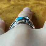 Sleeping Beauty Turquoise Sterling Silver Dolphin Ring Size 7 Photo 1