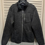 IZOD  Gray Zip Up Fleece Sherpa Lined Jacket Pockets Size‎ See Measurements Photo 0