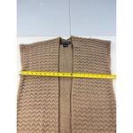 Charlotte Daniel Sleeveless Duster Cardigan Fringe Tan Knit Sweater Vest Size 8 Photo 3