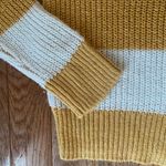 American Eagle mustard yellow and white striped sweater Photo 3