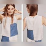 Holding Horses 🌮Anthropologie  Frida Patchwork Denim Tank Top Size 6 Photo 1