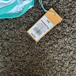 Kona Sol Blue and White Striped One Piece Swimsuit with V-Neck Photo 1