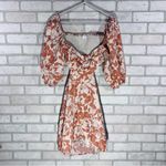 Lovers + Friends Kacey Mini Dress in Carmel Brown Floral Print Size M Photo 3