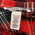 Victoria's Secret Long Sleeve Button Up Red Black Plaid PJ Pajama Top Shirt L Photo 4