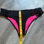 Hollister  Black Bikini Bottom Strappy Beach Vacation Large Swimwear Photo 5