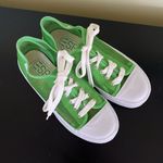 Esprit Y2K  white platform lace up sneakers with a sheer nylon/mesh top. Photo 1