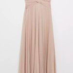 ASOS 🛍️ DESIGN Bridesmaid Blush Ruched Bodice Drape Maxi Dress Wrap Waist Sz 6 Photo 3