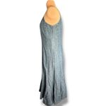 Vintage Ralph Lauren Denim Midi Dress Spaghetti Strap Flared Hem Boho Western Blue Size 12 Photo 5