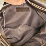 Varriale Italian Dark Brown Leather And Shearling Messenger Bag Adjustable Strap Photo 8