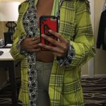 Yellow plaid jacket, funky pattern jacket, custom jacket, vintage blazer Size M Photo 4