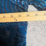 Beverly Drive Top Womens 18W Turquoise Velvet Burnout Floral Artsy Art to Wear Blue Photo 13