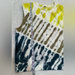 Young Fabulous and Broke  Green and White Tie-Dye Shoulder Pad Sleeveless Top Sz M Photo 6