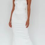 Selfie Leslie FIFTH AVENUE BOW BACK MAXI DRESS WHITE Photo 0