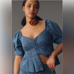 Pilcro Short-Sleeve Flouncy Babydoll Top Size 6 Photo 2