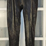 Spanx  Womens Black Faux Leather Leggings‎ Large Petite Photo 0