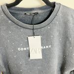 ZARA Washed Effect Sweatshirt Dress Size M Gray New 100% Cotton Photo 12