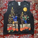 Vintage Women’s Size XL Basic Editions Halloween Fall Sweater Vest Photo 0