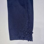 💙 Utopia Floral Embroidered Pants Capri Blue Size 1X Photo 0