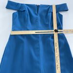 Dessy Collection Dress Womens 14 Dusk‎ Blue Off Shoulder Notch Trumpet Gown 3038 Photo 7