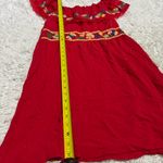 Flying Tomato Women’s Off the Shoulder Dress Red Floral Lace size Large Boho Photo 7