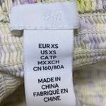 H&M  Yellow Floral Strapless Sleeveless Smocked Midi Bandeau Tube A-line Dress XS Photo 3