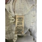 Free People White Smocked Square Neck Cropped Puff Sleeve Blouse Top Size Medium Photo 2