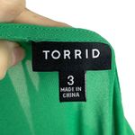 Torrid  GREEN CHIFFON SMOCK FRONT TANK SLEVELESS DRESS SIZE 3 USA 3X Photo 11
