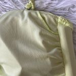 Billabong  Knotted textured Bandeau Bikini Top in Yellow/Neon green size XL Photo 7
