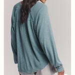 Pilcro Anthropology  Ruffled Raglan Thermal Top in Bottle Green- Size Small Photo 1