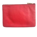Fossil Leather Flat Wallet Red Photo 1