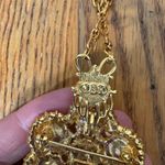 Vintage Camrose Kross Jackie Kennedy Grand Tour Replica Blue Flowers Necklace Gold Photo 3