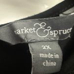 Market & Spruce Hans Crochet Front Mixed Material Blouse Size 2X Lace Overlay Photo 3