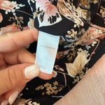 J Jill Size XL Black Pink Floral Long Sleeve Faux Wrap V Photo 5