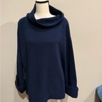Loft Deep Blue Cowl Neck Sweater Photo 4