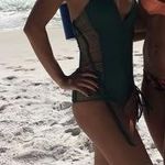 O'Neil Green Halter One Piece Photo 0