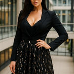 Body by Victoria Modern Minimalist Skirt Womens 6 Black Pockets Lined Photo 1