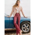 PilcroBurgundy corduroy   Boho chic Flare Jeans Photo 2