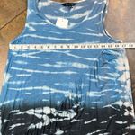 NWT Yak & Yeti Casual Tye Dye Ombré Ruffle Tank Small Blue Photo 2